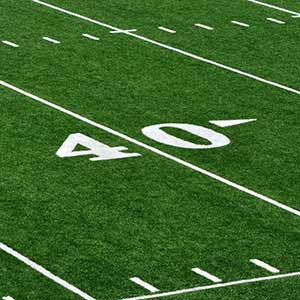 NFL football field 40 yard line