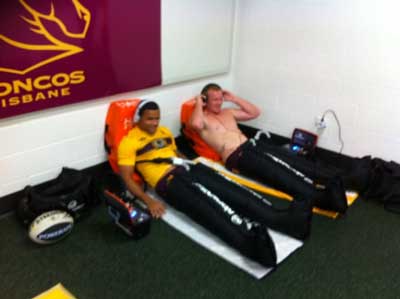Rugby Athletes with Compression Suits