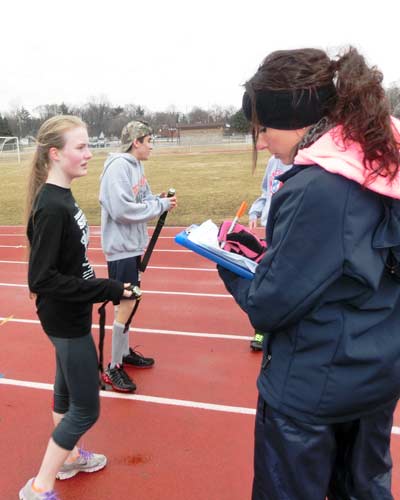 Coach Mullin with Freelap