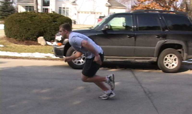 Big Ten Athlete Sprinting