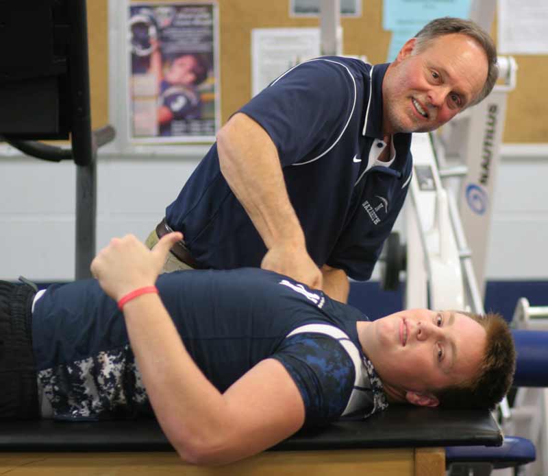 Dr Nelson with Offensive Tackle Jack Shutack