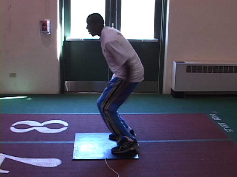 High Jumper on Force Plate