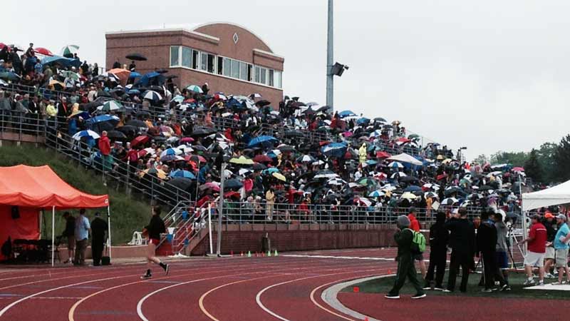 Rainy Day at the Track Meet