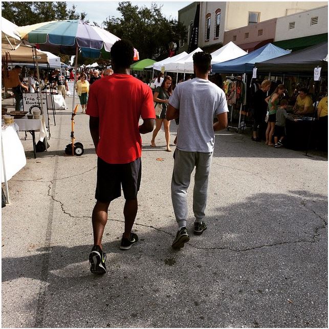 Checking out the local market