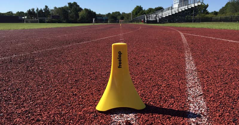 Freelap Transmitter on the Track