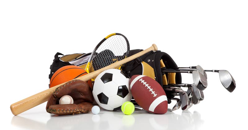 Sports Equipment Baseball Basketball Golf Tennis Football