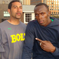 Latif Thomas and Usain Bolt