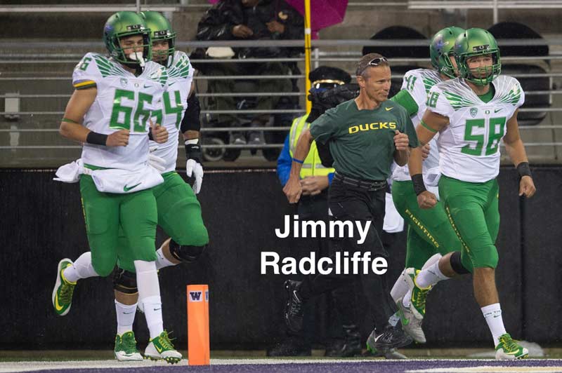 Oregon University Football Coach Jimmy Radcliffe